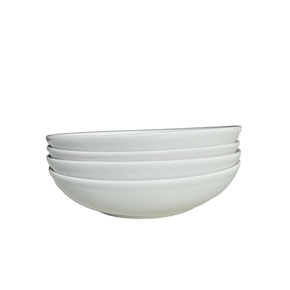 Gallery Dining Tabletops Gallery 365 White Ceramic 8 Diameter By 2 Tall Round Bowls Set Of 4